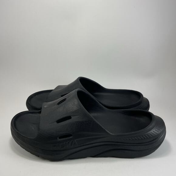 Hoka One One Ora Recovery Slides Black Comfort Sandals Mens Size 8, Womens 10 main image 4